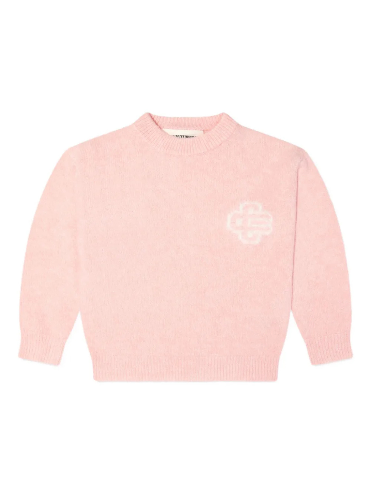 

Жаккардовый свитер с эмблемой THE COUTURE CLUB KIDS, розовый