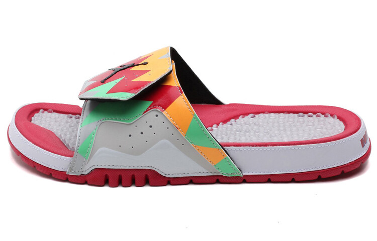 

Шлепанцы и сланцы JORDAN Hydro 7 Retro Soft Sole Cozy Sports Slippers Gray Red Orange 'White'