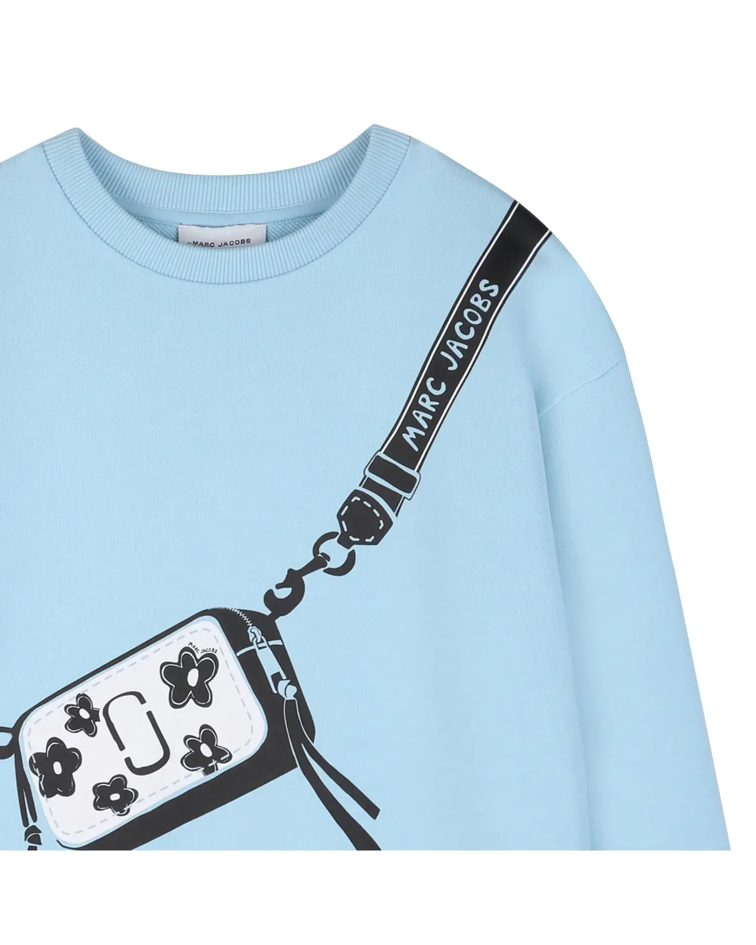 Девочка без капюшона с рисунком спереди из хлопка Marc Jacobs, Natural — фото 3
