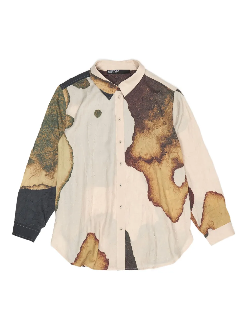 

Мятые рубашка с абстрактным принтом Bimba y Lola, нейтральный