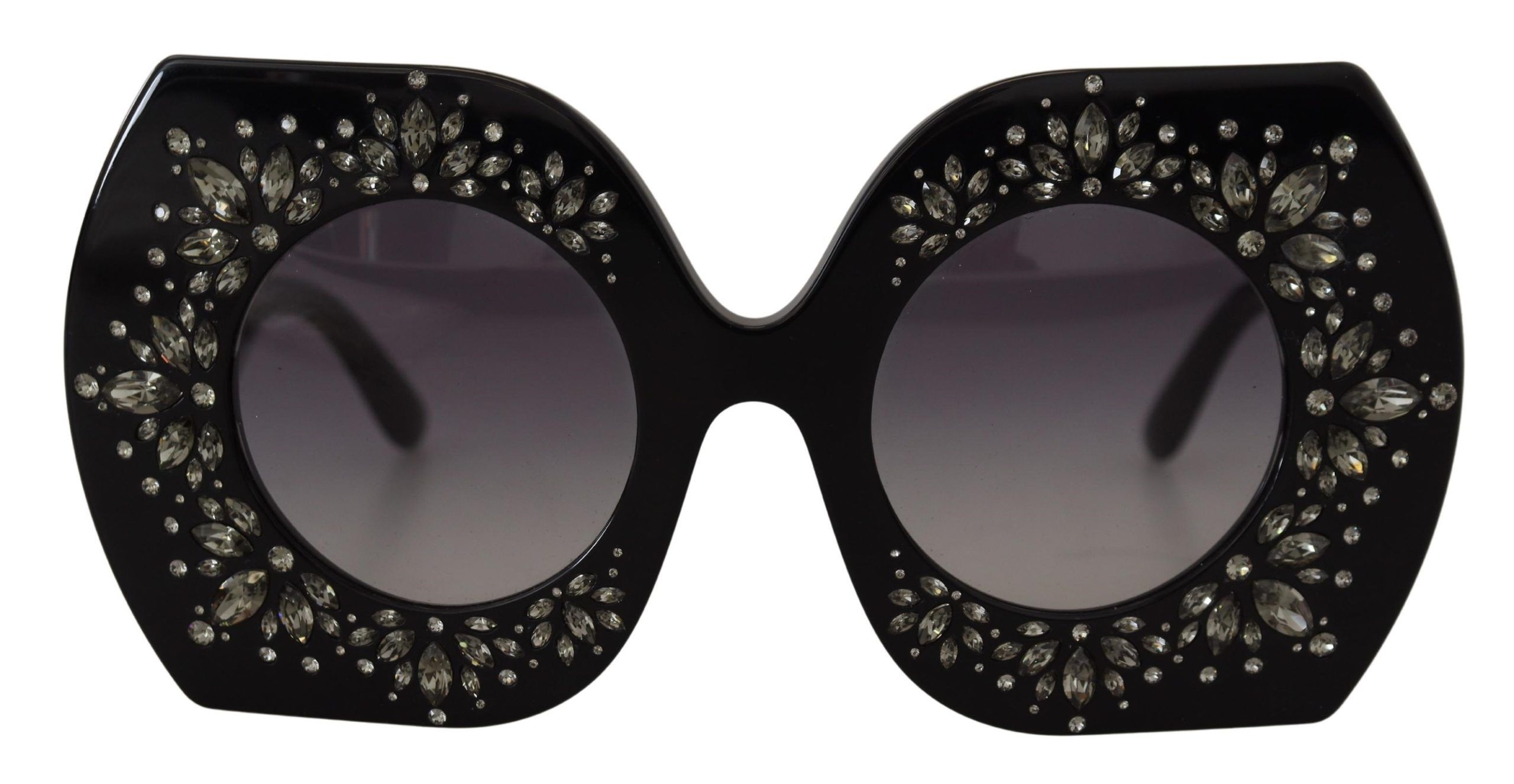 

Потрясающие солнцезащитные очки, украшенные кристаллами Dolce & Gabbana, черный