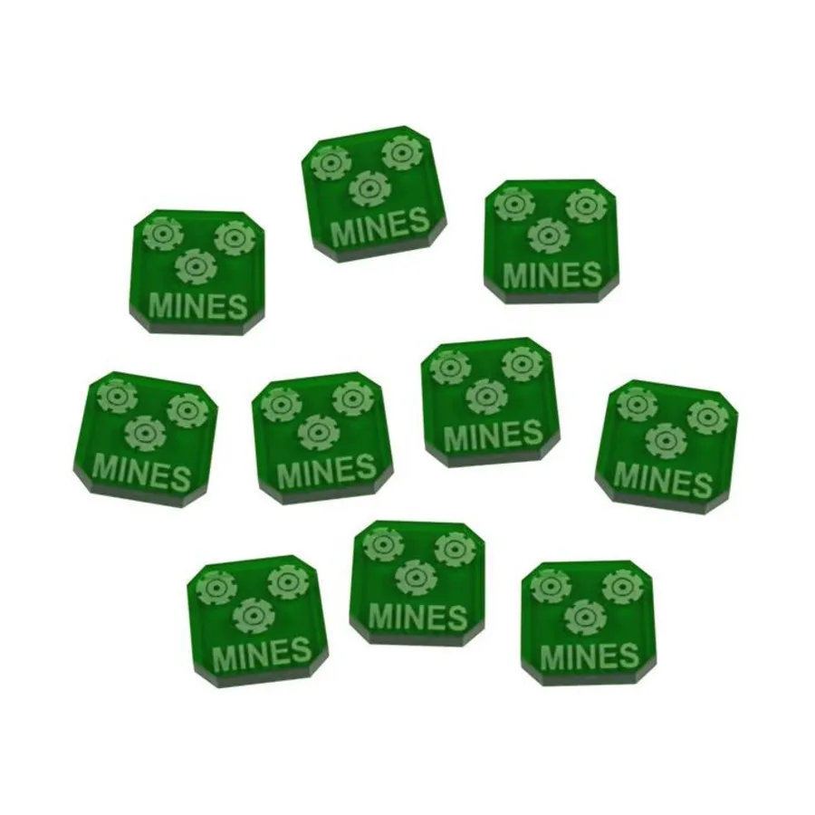 

Жетоны боеприпасов для рудников Gaslands — полупрозрачные зеленые, Token Sets - Gaslands (Litko Aerosystems)