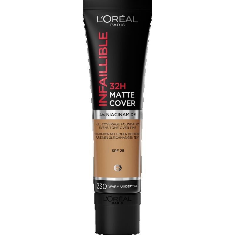 

Infaillible 32H Matte Cover 230 Теплый подтон L’Oréal Paris, 30 ml
