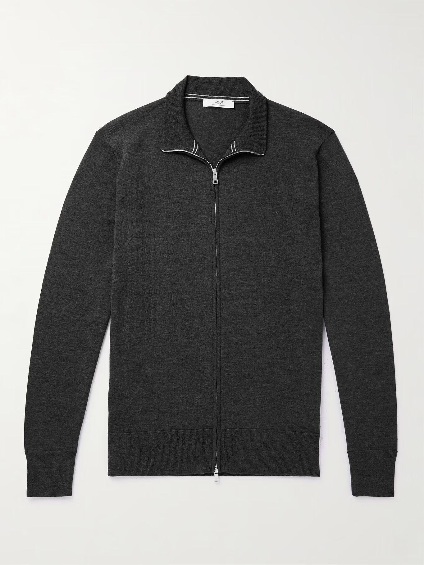 

Кардиган на молнии из шерсти мериноса Richard MR P., цвет Charcoal