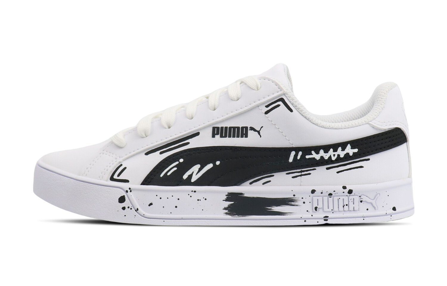 

Кроссовки Puma Smash Vulc Skateboarding Shoes Unisex Low-top White/black, белый