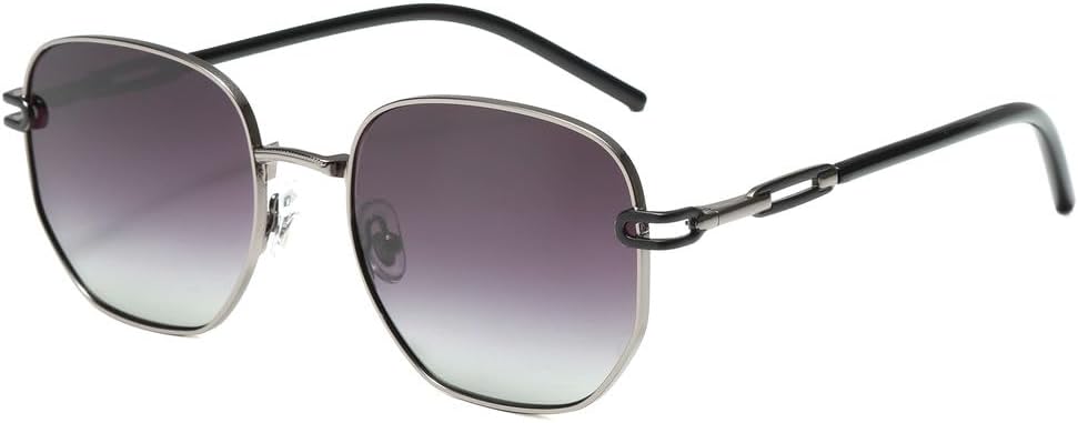 

Мужские поляризованные солнцезащитные очки в ретро-стиле с многоугольной металлической оправой, для пляжа, путешествий, рыбалки, защита от ультрафиолета UV400 WNCKSQ, C04 Gray