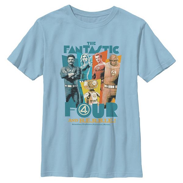 

Футболка с принтом Fantastic Four и Herbie для мальчиков 8-20 Marvel