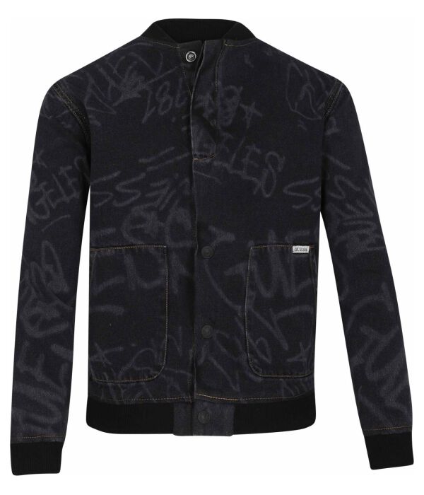 

Джинсовая куртка-бомбер Regular fit Guess, черный
