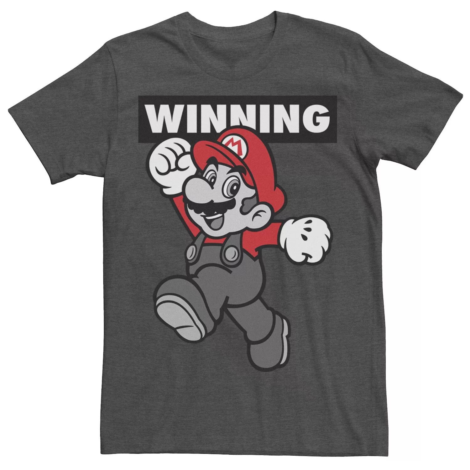 

Мужская футболка с рисунком Марио, победившего на Nintendo Licensed Character