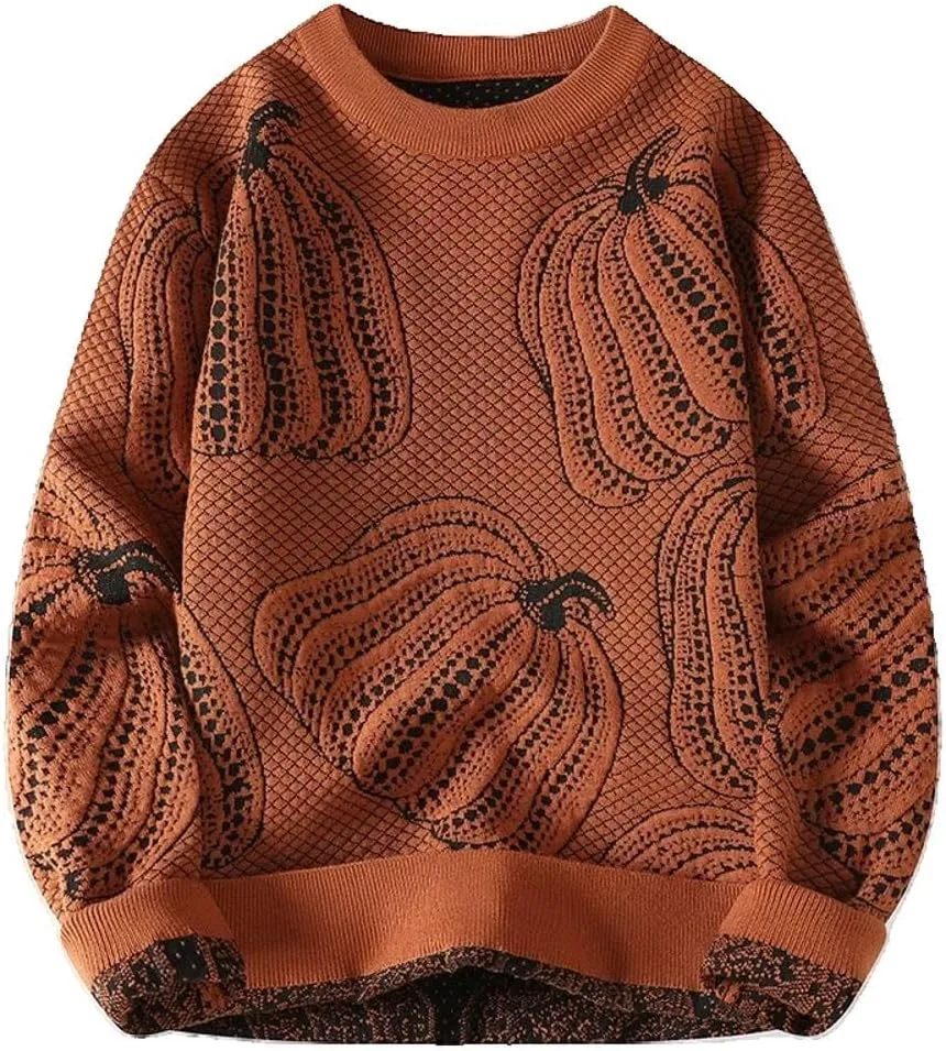 

Теплый свитер с принтом для мужчин Casual Loose Knitted MIGAOQ