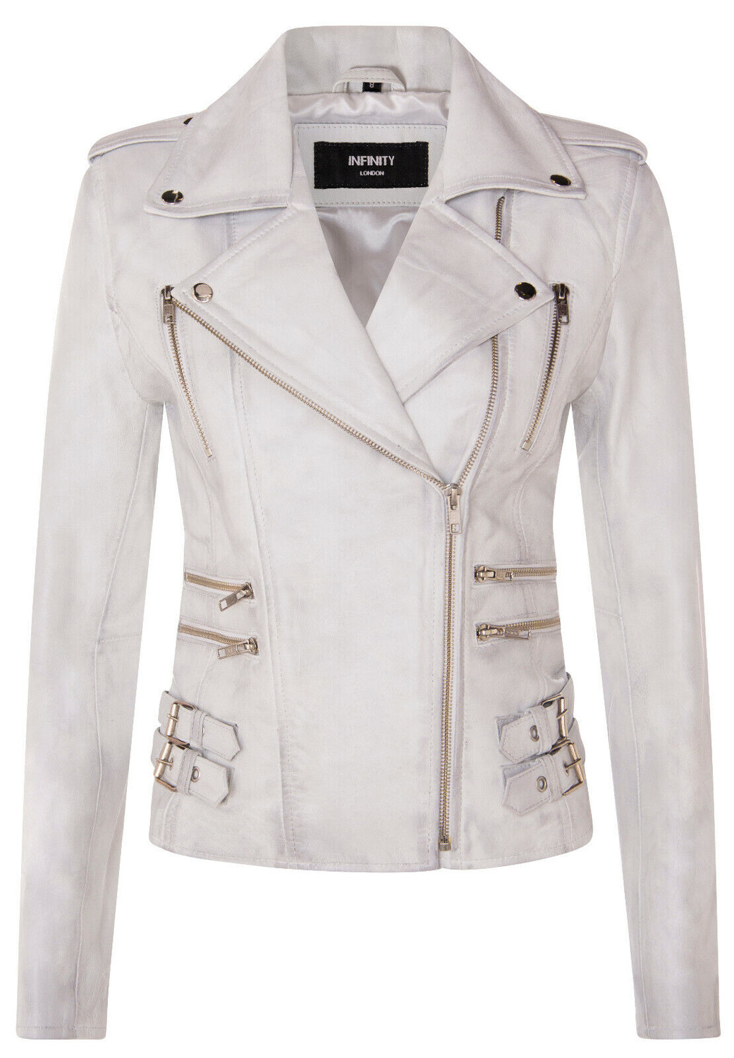 

Кожаная байкерская куртка brando loddon Infinity Leather, белый