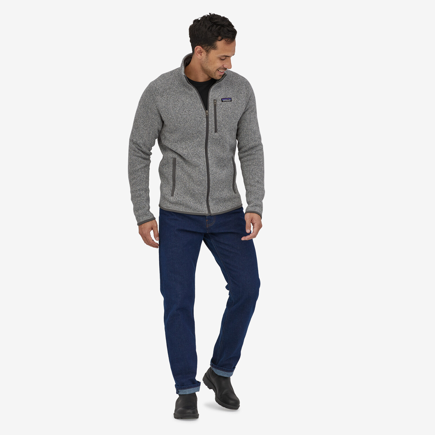 Мужская флисовая куртка Patagonia, цвет Stonewash — фото 4