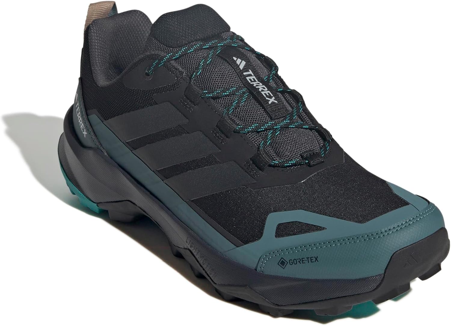 Мужские походные кроссовки Adidas Terrex Skychaser Ax5 Gore-Tex, черный/бирюзовый/угольный — фото 4