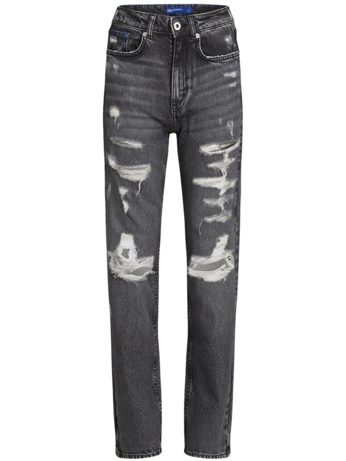 

Прямые джинсы с эффектом потертости Karl Lagerfeld Jeans, серый