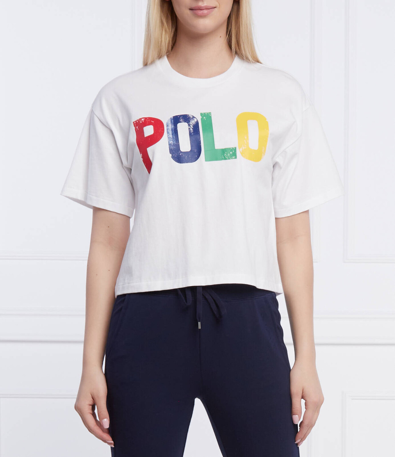 

Футболка POLO RALPH LAUREN cropped fit, белый