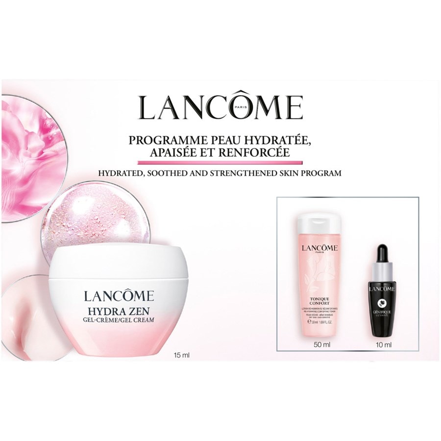 

Крем для лица Lancôme Hydra Zen Starter Kit, Hydra Zen Gel Cream 15 ml + Tonique Confort 50 ml + Genifique Ultimate Serum 10 ml / 1 Stk.