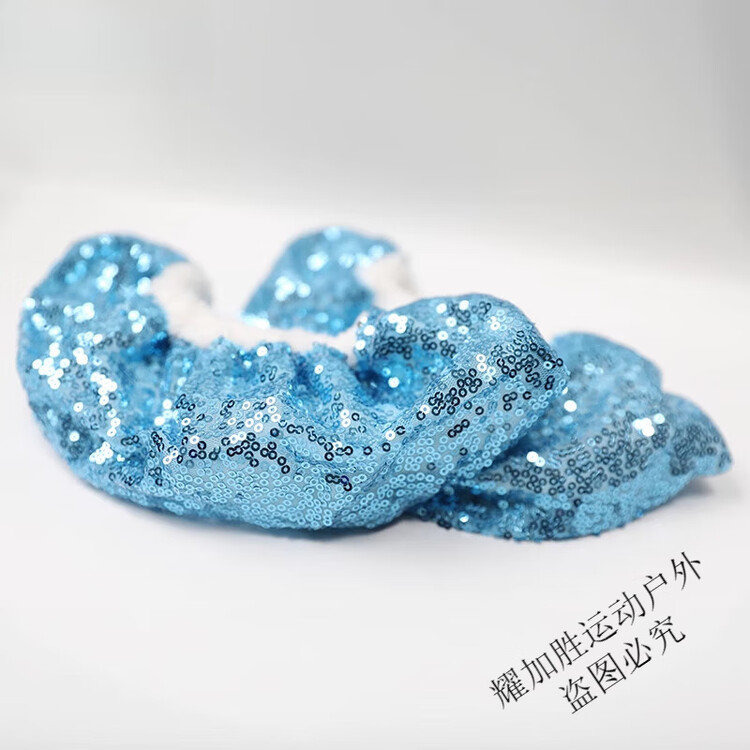 

HEAD ZKHE Чехлы для лезвий коньков для фигурного катания, впитывающие плюшевые с пайетками, синие пайетки, одна пара