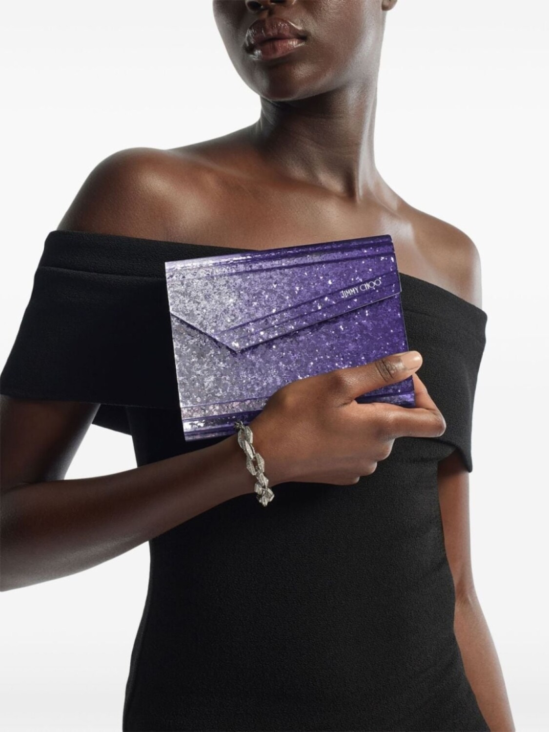 

Клатч Jimmy Choo Candy с блестками, фиолетовый