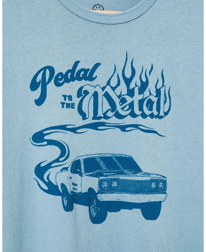 Унисекс футболка "Pedal To The Medal" — для малышей и детей постарше Junk Food Clothing, синий — фото 3