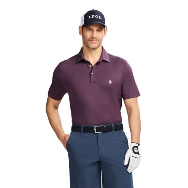 

Мужское поло Swingflex Elite с коротким рукавом из сетки Izod, цвет plum perfect