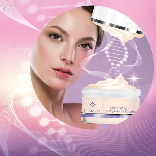 Крем с микроколлагеном и пептидами от первых признаков старения Microcollagen & Peptide P3 Cream, Clarena — фото 2