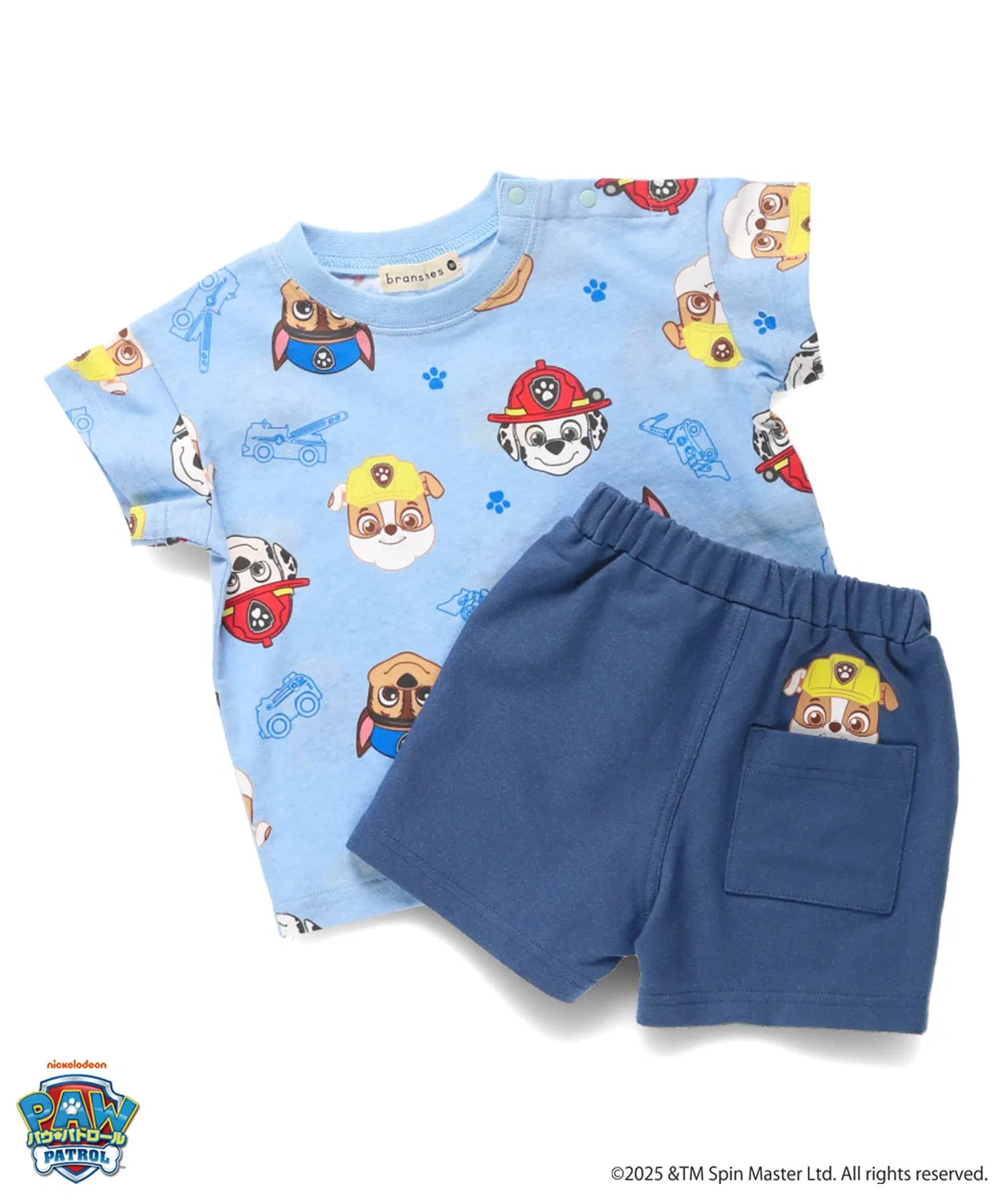 Детский комплект футболка и шорты PAW Patrol, хлопок, синий