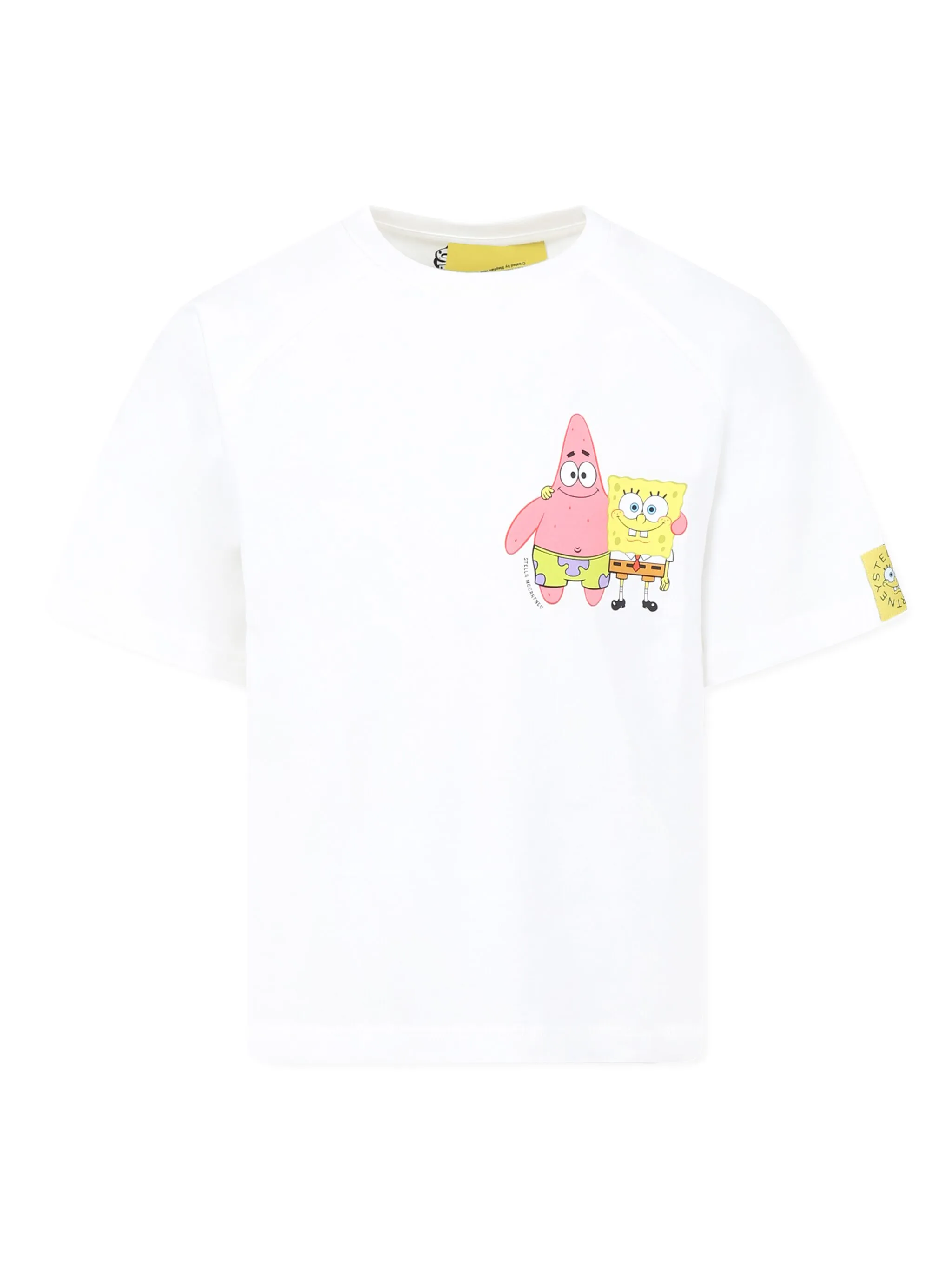 

Футболка с принтом SquarePants из коллаборации с SpongeBob Stella Mccartney Kids, белый