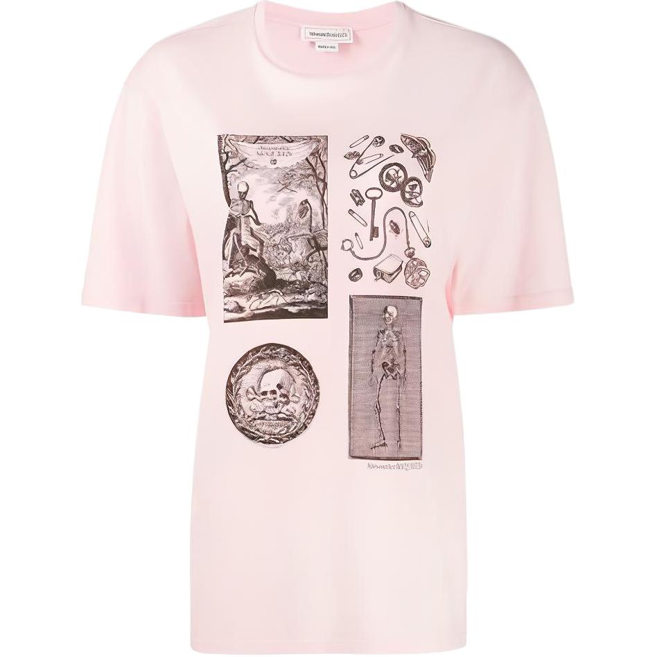 

Alexander McQueen Футболка женская розовая, Розовый, Alexander McQueen Футболка женская розовая