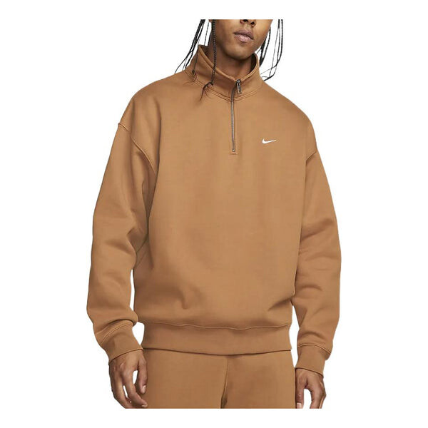 

Куртка Nike Solo Swoosh 1/4-zip sweatshirt 'Orange Brown', оранжевый