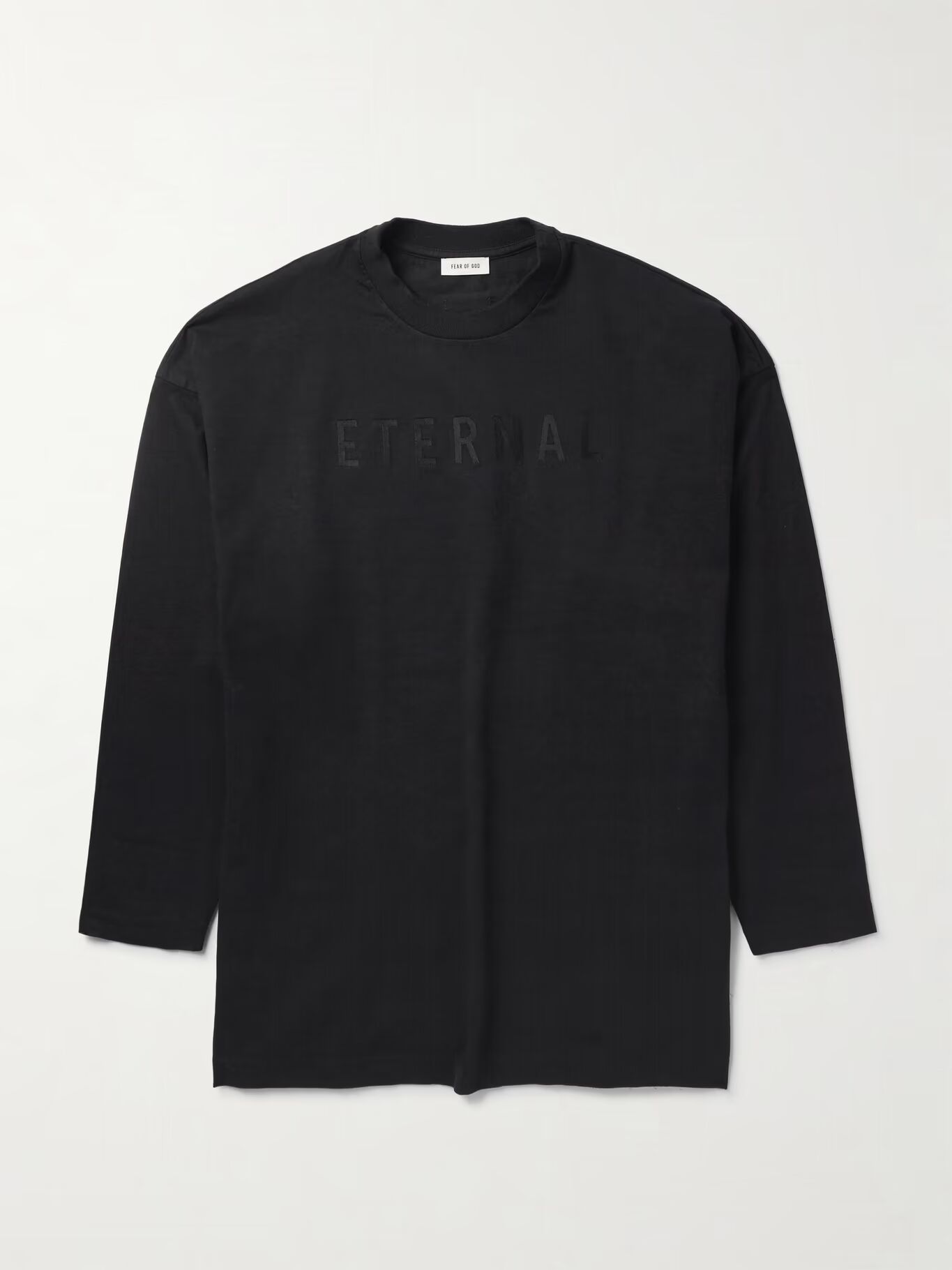 

Футболка Eternal Oversized Logo-Flocked из хлопкового джерси FEAR OF GOD, черный