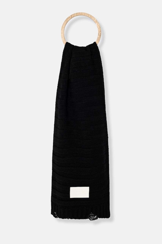 

Шерстяной шарф Mm6 Maison Margiela, черный