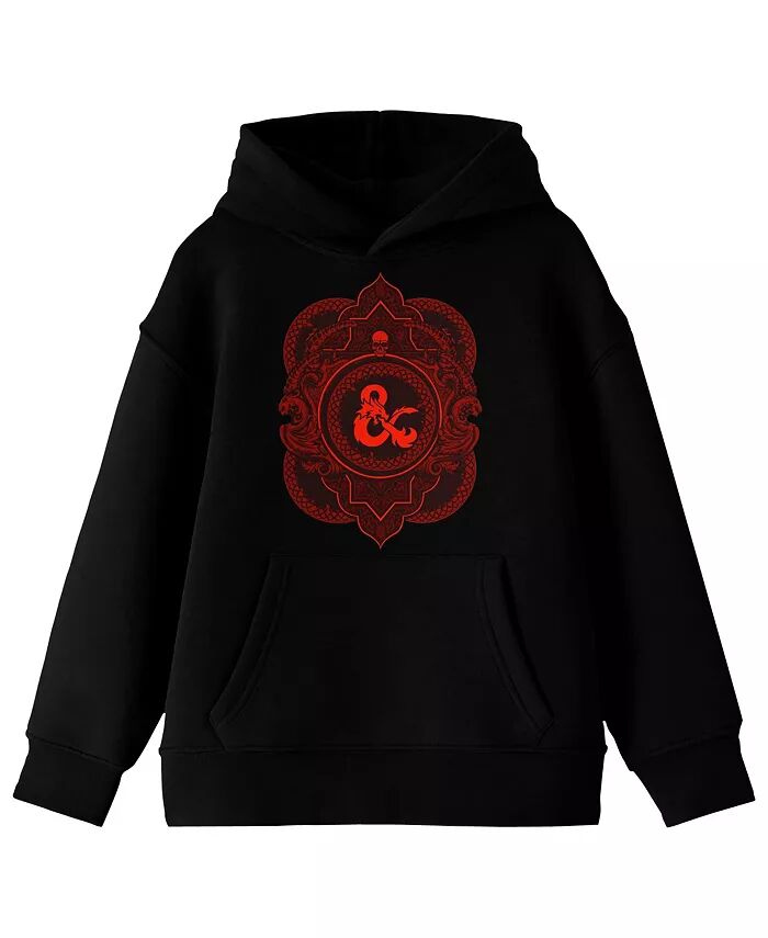 

Толстовка с капюшоном и логотипом Ampersand для мальчиков, черная, унисекс, с длинным рукавом, размер XL Dungeons & Dragons, черный