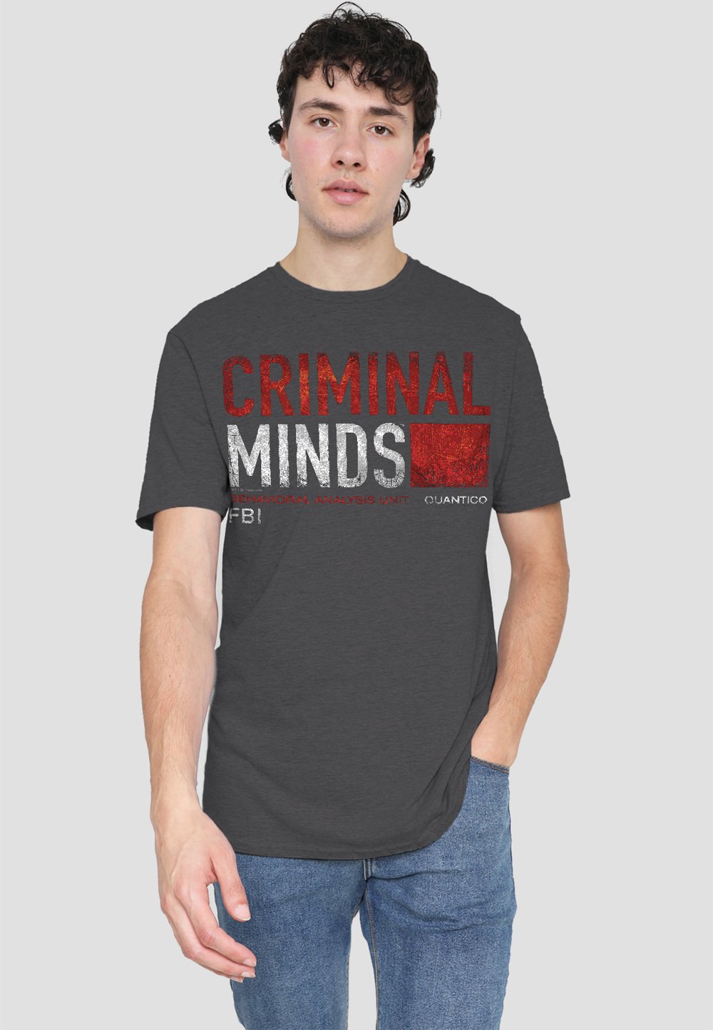 

Футболка с принтом CRIMINAL MINDS TITLE CARD Cotton Soul, антрацит