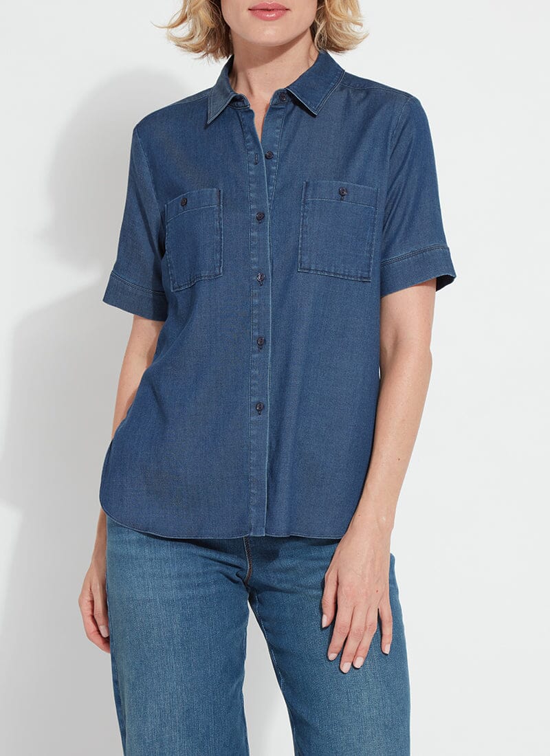 

Рубашка Лола Шамбре Lysse, цвет dark midwash
