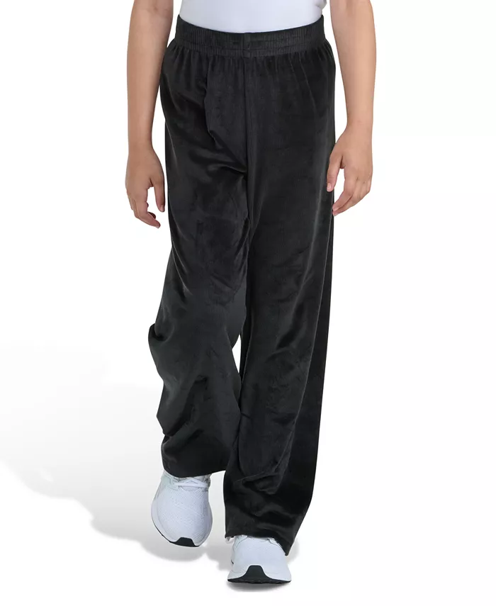 

Большие размеры S-XL брюки с эластичным поясом и широкими штанинами из велюра Adidas, черный