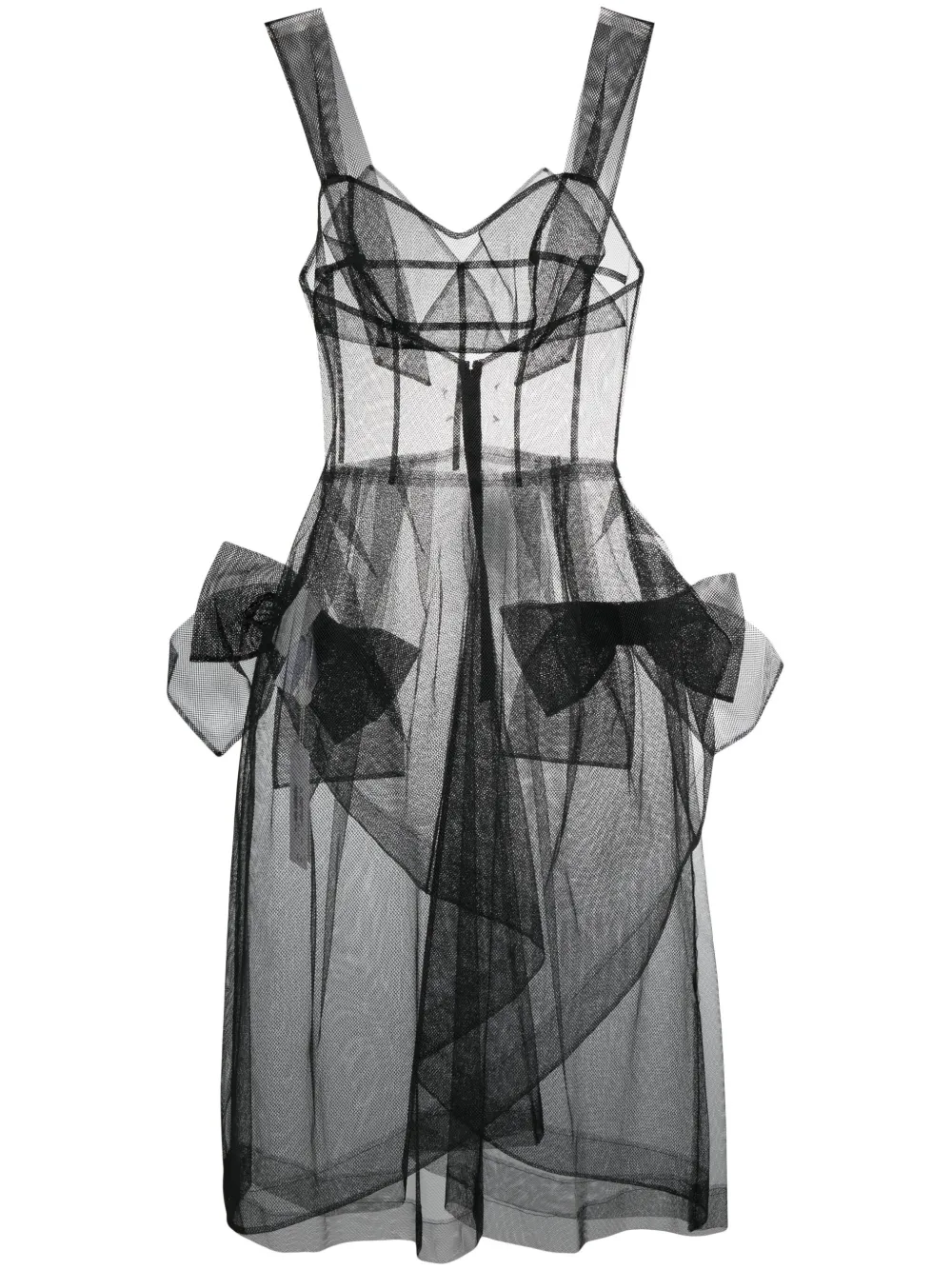 

Платье миди с бантом MAISON MARGIELA, черный