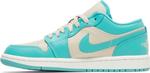 Кроссовки Wmns Air Jordan 1 Low Tropical Teal Sandy Beige, бирюзовый - фото 3