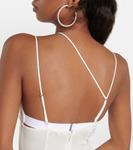 Мини-платье с вырезом Nensi Dojaka, White Glossy - фото 5