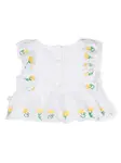 Платье с цветочной вышивкой Stella McCartney Kids, белый - фото 2