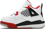 Кроссовки Air Jordan 4 Retro OG TD Fire Red 2020, белый - фото 3