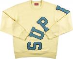 Толстовка Supreme Big Arc Crewneck 'Light Yellow', желтый - фото