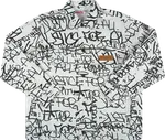 Рубашка Supreme x Comme des Garçons Shirt Printed Canvas Chore Coat 'White', белый - фото 2