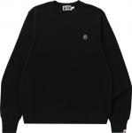 Толстовка BAPE One Point Crewneck 'Black', черный - фото