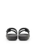 Сандалии 8 by Yoox Rubber Double Strap Slides, черный - фото 4