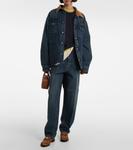 Высокие бойфренды Miu Miu, синий - фото 2