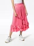 Юбка миди с оборками и принтом Batsheva, розовый - фото 3