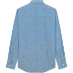 Лонгслив с вышитым логотипом CELINE, синий - фото 3