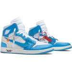 Кроссовки Off-White x Air Jordan 1 Retro High OG UNC, синий - фото 8