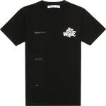 Футболка Off-White Off Blur Logo Slim Tee 'Black/White', черный - фото