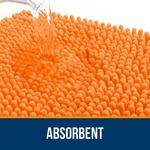 Коврик для туалета Olanly U-образной формы, 60х50 см, оранжевый - фото 3